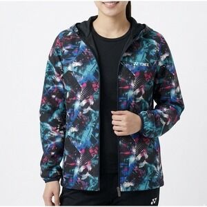 Yonex Japan Windbreaker Sports Jacket Abstract Print - Size S. Tennis. Golf.